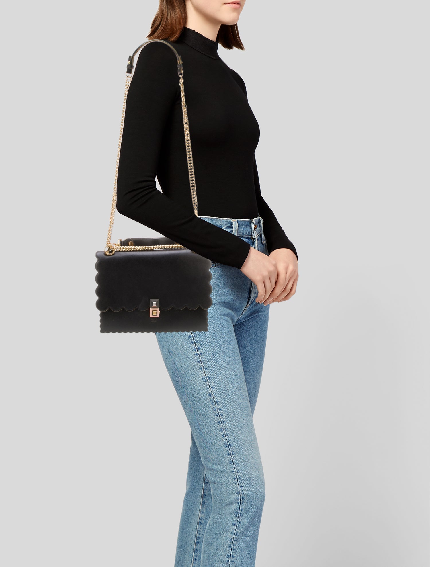 Fendi Leather Kan I Medium